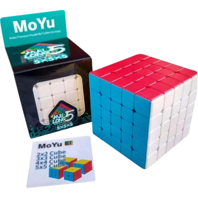 MoYu MeiLong 5x5 High Speed Cube Stickerless Matte Surface Magic Professors Cube Puzzle Toy - Rokomari product